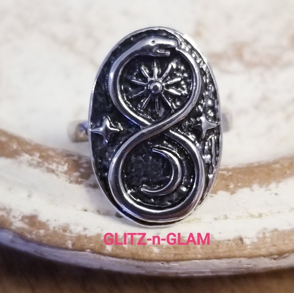 Goddess Ring Sun RING Moon Ring Sun Snak - Picture 1 of 3